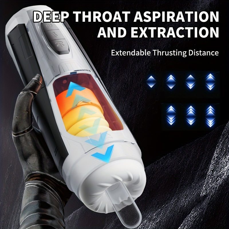 Mecha Warrior Airplane Cup Telescopic Sucking Heating Airplane Cup Male Masturbator Adult Products
