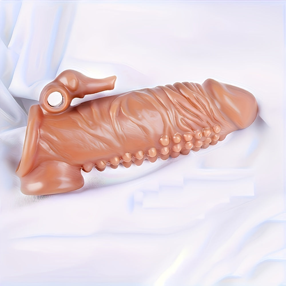 Men's Adult Sex Toy Penis Cover Sleeve Penis Extender Reusable Delay Ejaculation Add More Fun And Excitement For Men Women Couples
