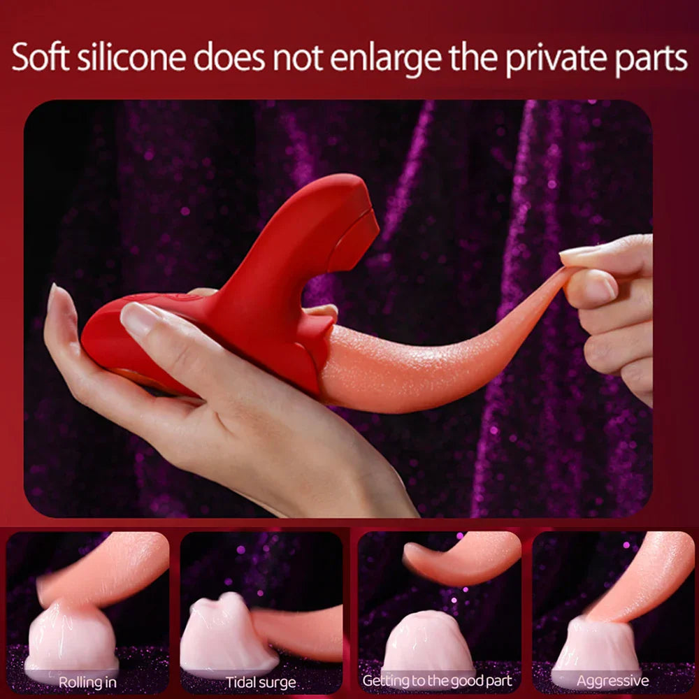 Tongue Sucking Vibrators For Women For Women Nipple G Spot Vagina Clitoris Stimulator Female Silicone Massager Adult Sex Toy
