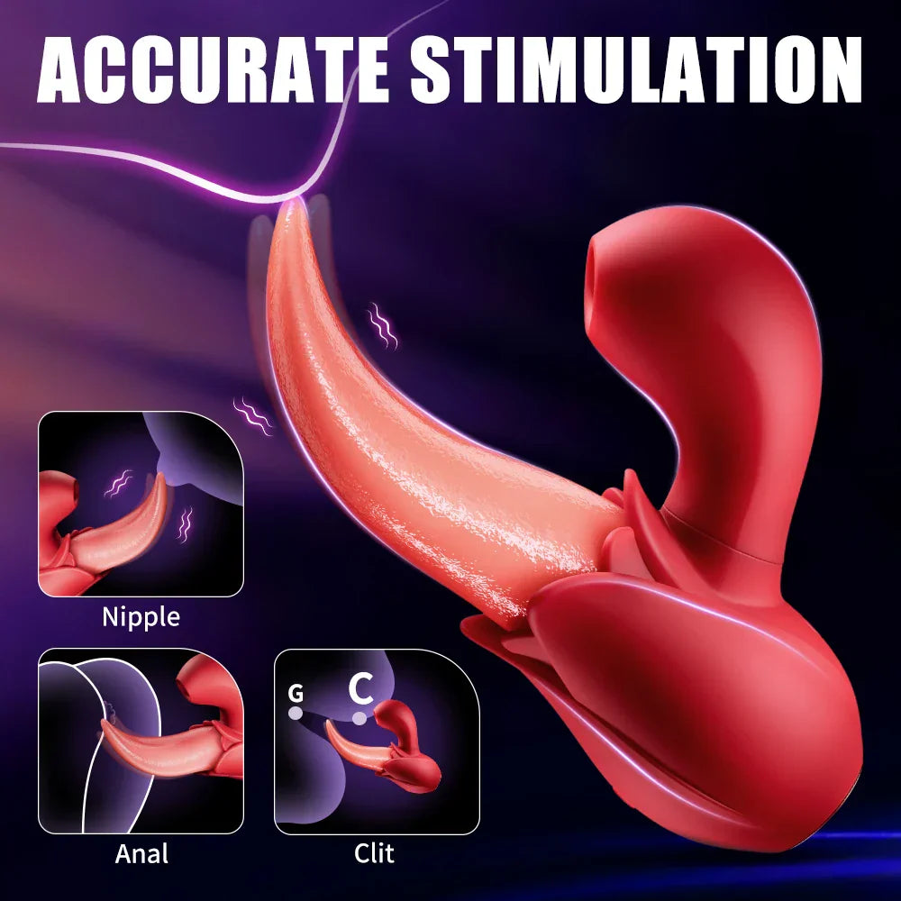 Tongue Sucking Vibrators For Women For Women Nipple G Spot Vagina Clitoris Stimulator Female Silicone Massager Adult Sex Toy