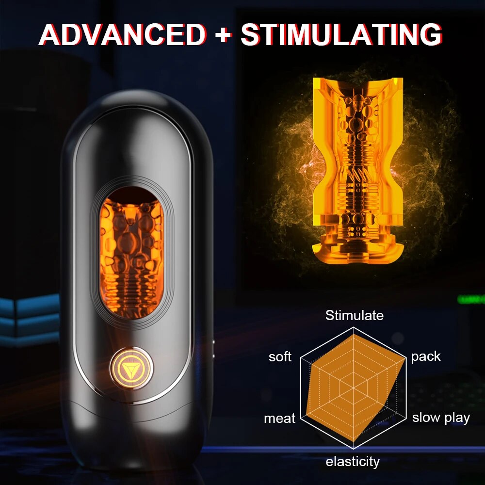 APP ควบคุมอัตโนมัติชาย Masturbator คัพอมควยเซ็กซ์ทอยช่องคลอด Masturbation Vibrating หี Exerciser Cock Delay Ejaculation