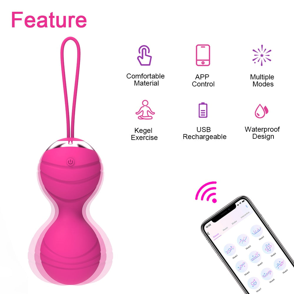 APP Remote Control Drawstring Vibrating Egg Striped Vibration Shrinking Ball Masturbation Massager Vibrator Sex Toys for Women