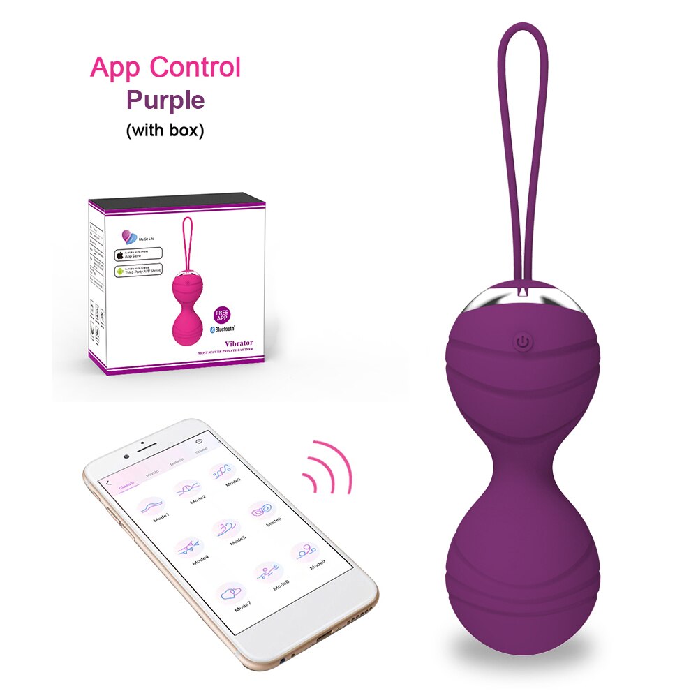 APP Remote Control Drawstring Vibrating Egg Striped Vibration Shrinking Ball Masturbation Massager Vibrator Sex Toys for Women