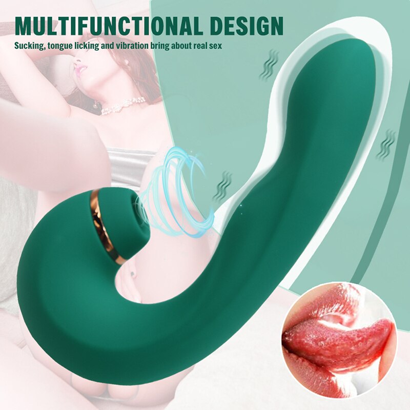 Abhoth Female Vibrator Sex Toys Sucking Vibrator 10 Frequency Vibration + Sucking G Spot Stimulation Masturbator Adult Products