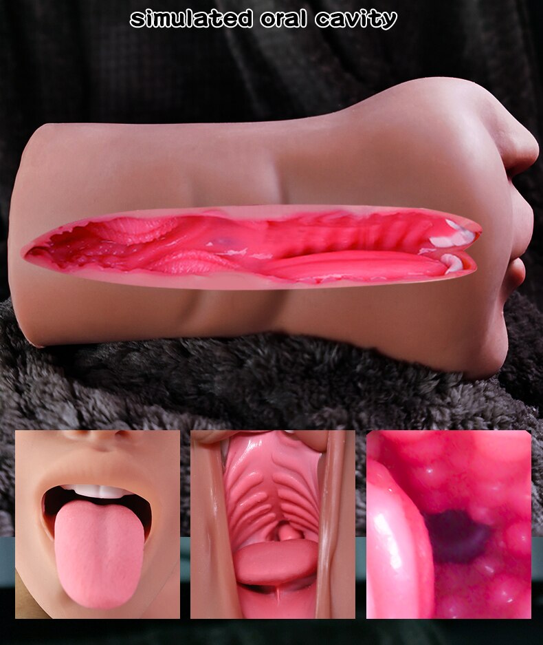 คอลึกชาย Alat Mastrubasi นุ่มสมจริงซิลิโคนเซ็กซี่ชายประดิษฐ์ช่องคลอด Anal เร้าอารมณ์อมควยผลิตภัณฑ์สำหรับผู้ใหญ่