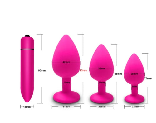 Anal Plug Butt Sex Toys for Women Men Soft Silicone Prostate Massager Mini Erotic Bullet Vibrator Anal Toys for Adults 18