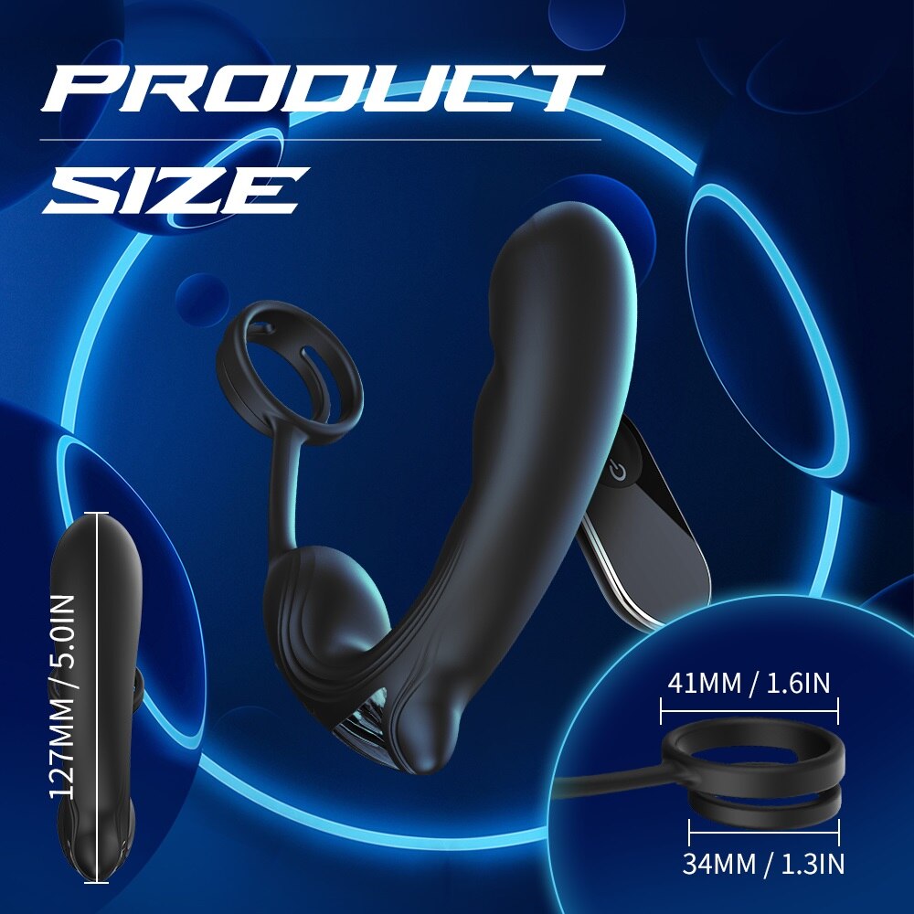 นวดต่อมลูกหมาก Anal Plug Vibrator เพศของเล่นสำหรับชาย Remote Butt Plug Delay Ejaculation Cock แหวนชาย Masturbator ผู้ใหญ่ Sex ของเล่น