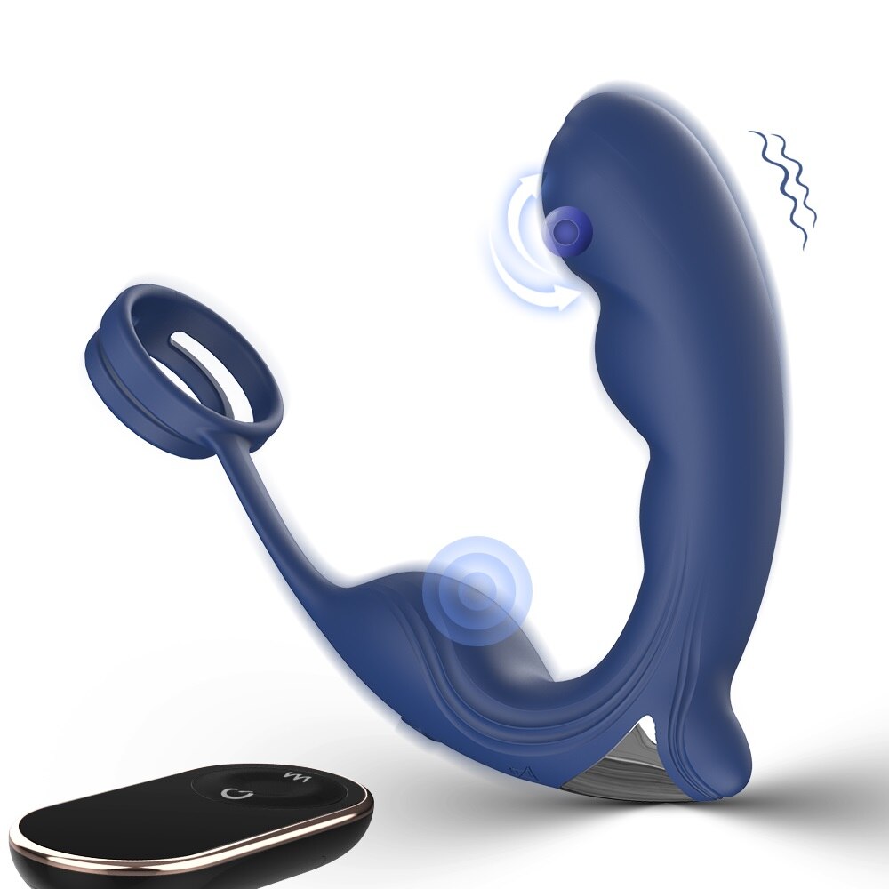 นวดต่อมลูกหมาก Anal Plug Vibrator เพศของเล่นสำหรับชาย Remote Butt Plug Delay Ejaculation Cock แหวนชาย Masturbator ผู้ใหญ่ Sex ของเล่น