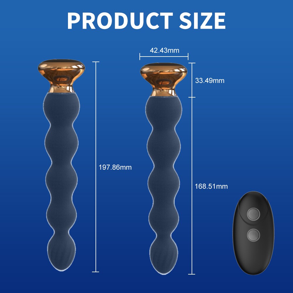 รีโมทคอนโทรลไร้สาย Anal Vibrator สำหรับผู้หญิงลูกปัด Anal นวดต่อมลูกหมาก Butt Plug กระตุ้นเซ็กซ์ทอยสำหรับชายหญิงคู่