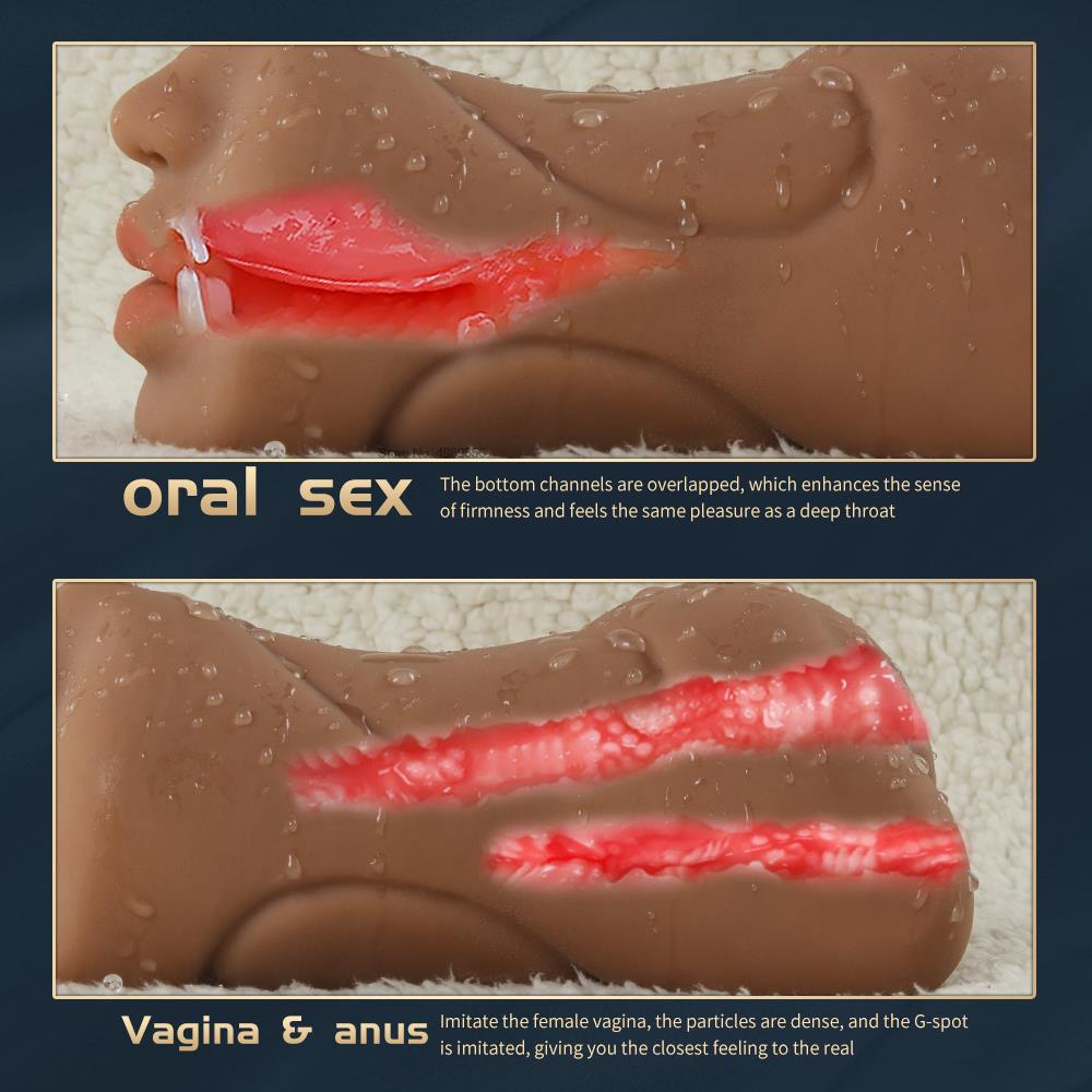 ช่องคลอด Anal อมควยของเล่นสำหรับผู้ใหญ่หีคู่มือเพศเร้าอารมณ์เครื่องที่สมจริงช่องปากด้วยลิ้นชายอวัยวะเพศชาย Masturbators