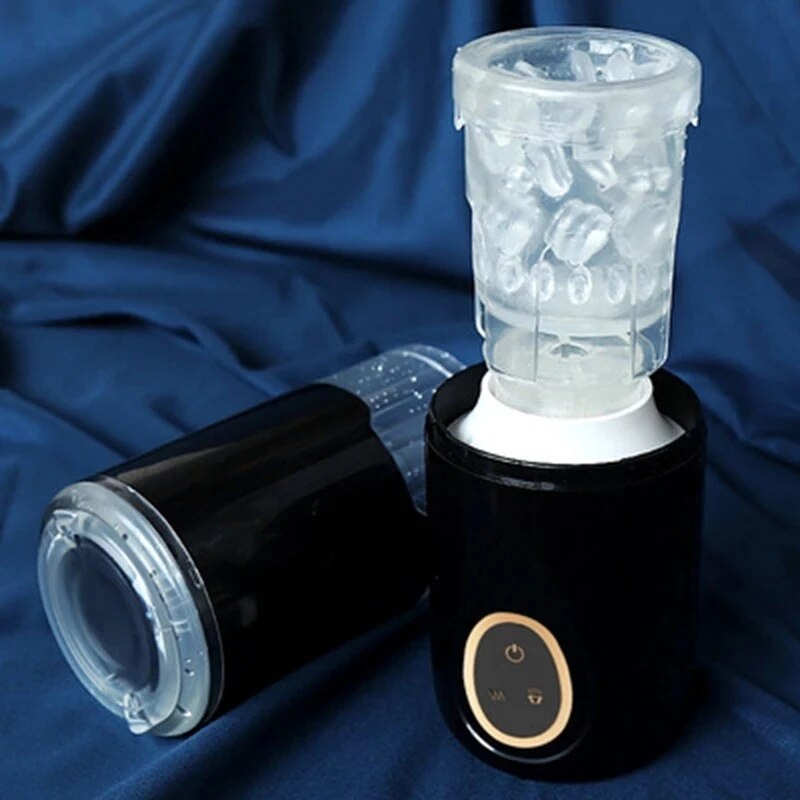 Automatic Telescopic Rotating Male Masturbator Cup Moan Blowjob Real Vagina Thrusting Masturbation Tools Sex MachineToys for Men