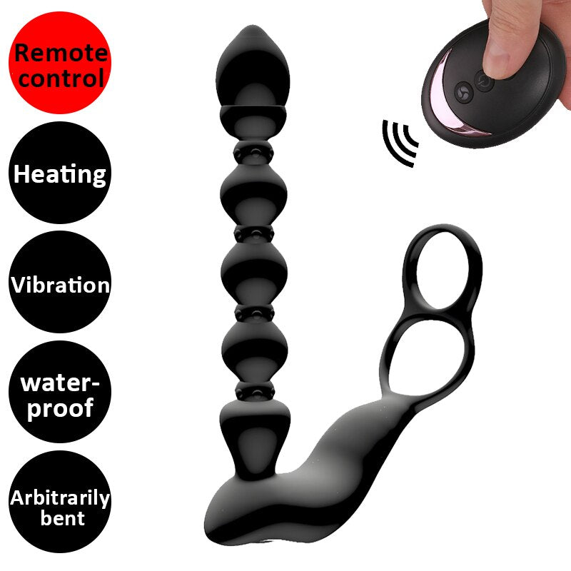 BODYPRO Male Prostate Massage Vibrator Penis  Vibrator Ring  Anal Plug Stimulator Butt Plug Delay Ejaculation Ring Toy for Men