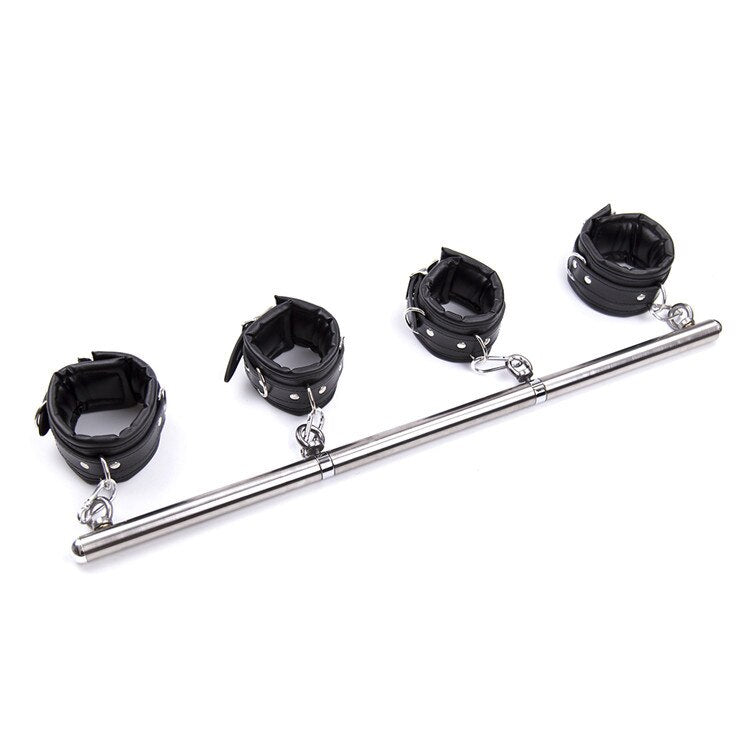 Bdsm Bondage Removable Stainless Steel Spreader Bar Sex Slave Hand Cuffs Ankle Cuff Open Leg Restraint SM Cosplay Couple Sex Toy