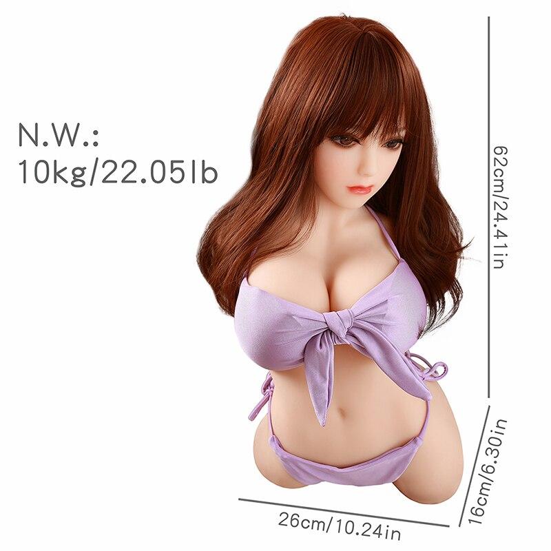 Big Tits Male Masturbator Sex Toys  Half Body Sex Doll Big Convex Back 4D Realistic Vagina Anal Adult Products