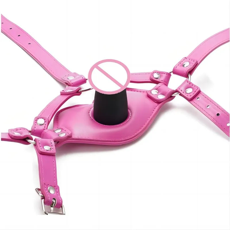 Bondage Open Mouth Dildo Gag Restraint Erotic Adjustable Head Mask Harness Sex Toys Fetish BDSM Adult Games For Women Couples