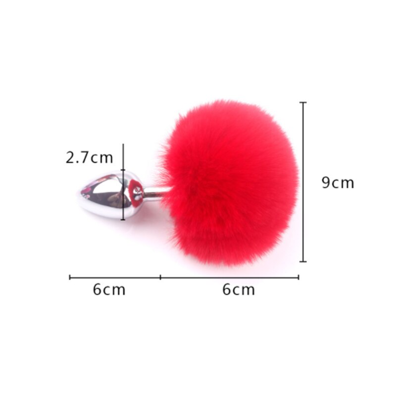 Bunny Tail Fur Butt Anal Plug Toy Stainless Steel Smooth Touch Metal Butt Plug Sex Toys for Woman Men Gay Adult Sex Products