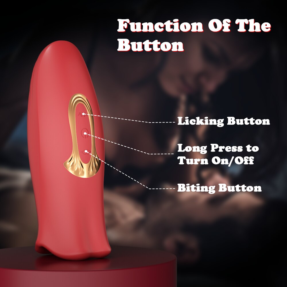 Clit ลิ้นเลีย Vibrator หญิงเซ็กซ์ทอยสำหรับผู้หญิงปากกัด Oral Clitoris Stimulator ดูดหัวนมการสำเร็จความใคร่อุปกรณ์ช่วยตัวเองสำหรับผู้หญิง