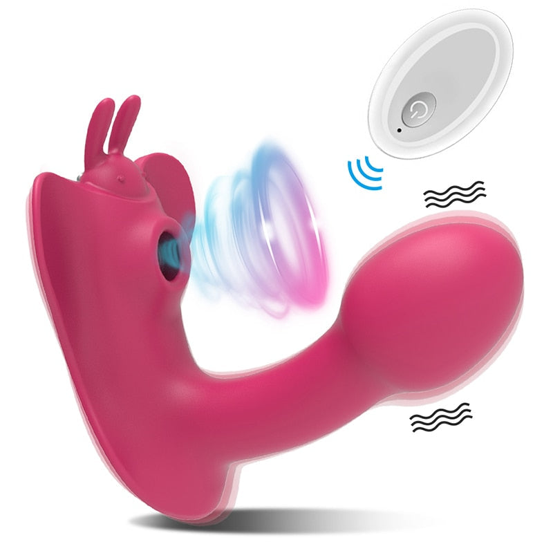 Clitoral Sucking Vibrator หญิงรีโมทคอนโทรล Clit Sucker Clitoris Stimulator จริง Dildo สั่นเซ็กซ์ทอยสำหรับผู้หญิงผู้ใหญ่18