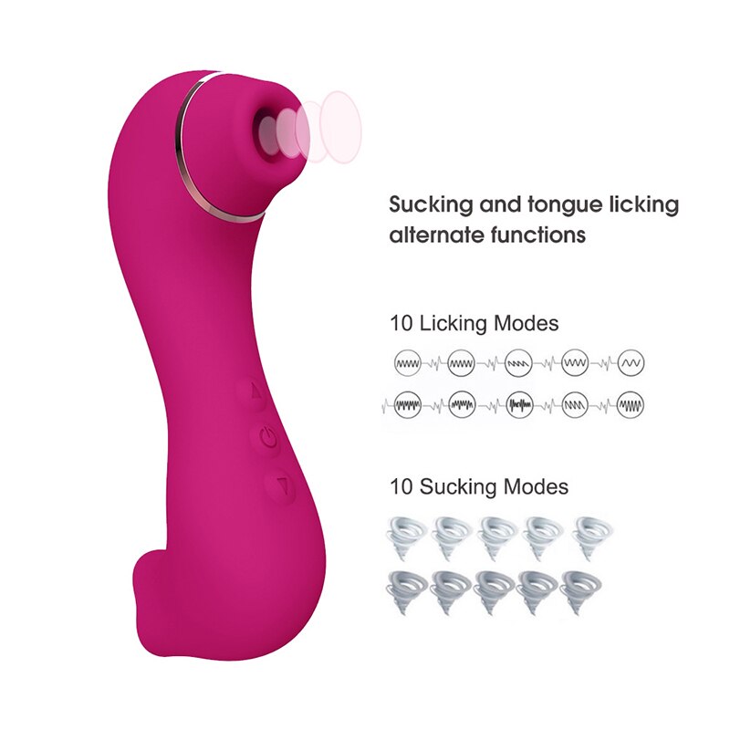 Clitoris Sucker Sex Sucking Toys Vibrator Powerful Clitoris Blowjob Tongue Stimulator Nipple Vagina Pussy Pump Sex Toys for Wome