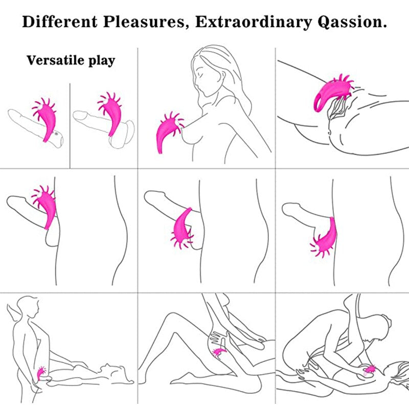 แหวนอวัยวะเพศชาย Cock Vibrator สำหรับคู่ผู้หญิงเลีย Vibrating ช่องคลอด Clit Stimulator G จุด Orgasm ล็อคชาย Cockring สำหรับผู้ชายของเล่น