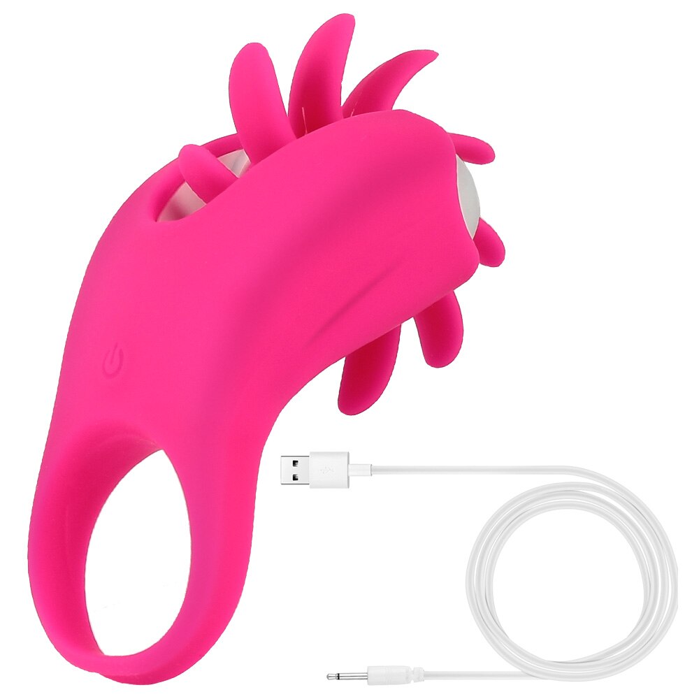 แหวนอวัยวะเพศชาย Cock Vibrator สำหรับคู่ผู้หญิงเลีย Vibrating ช่องคลอด Clit Stimulator G จุด Orgasm ล็อคชาย Cockring สำหรับผู้ชายของเล่น