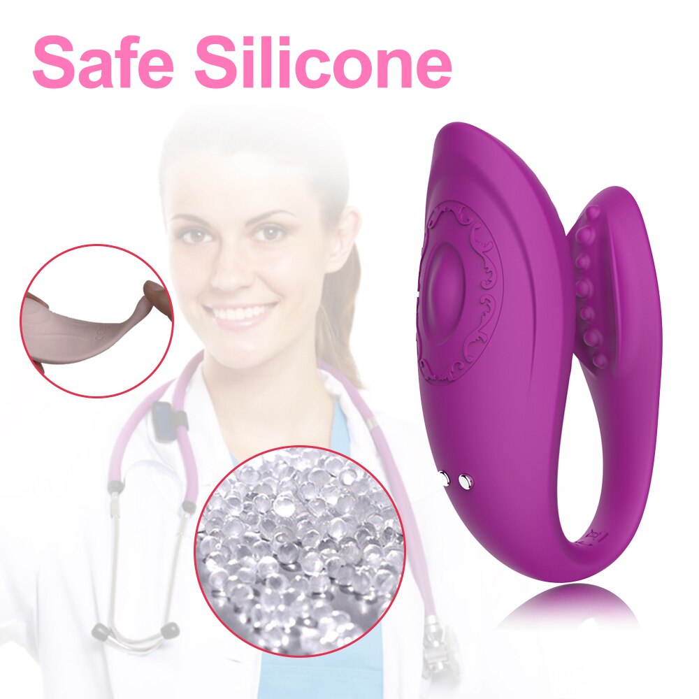 Couple Share Clitoris Vagina G-spot Stimulator Vibrator U Shape Wireless Remote Control Bendable Double Vibrator Sex Toys