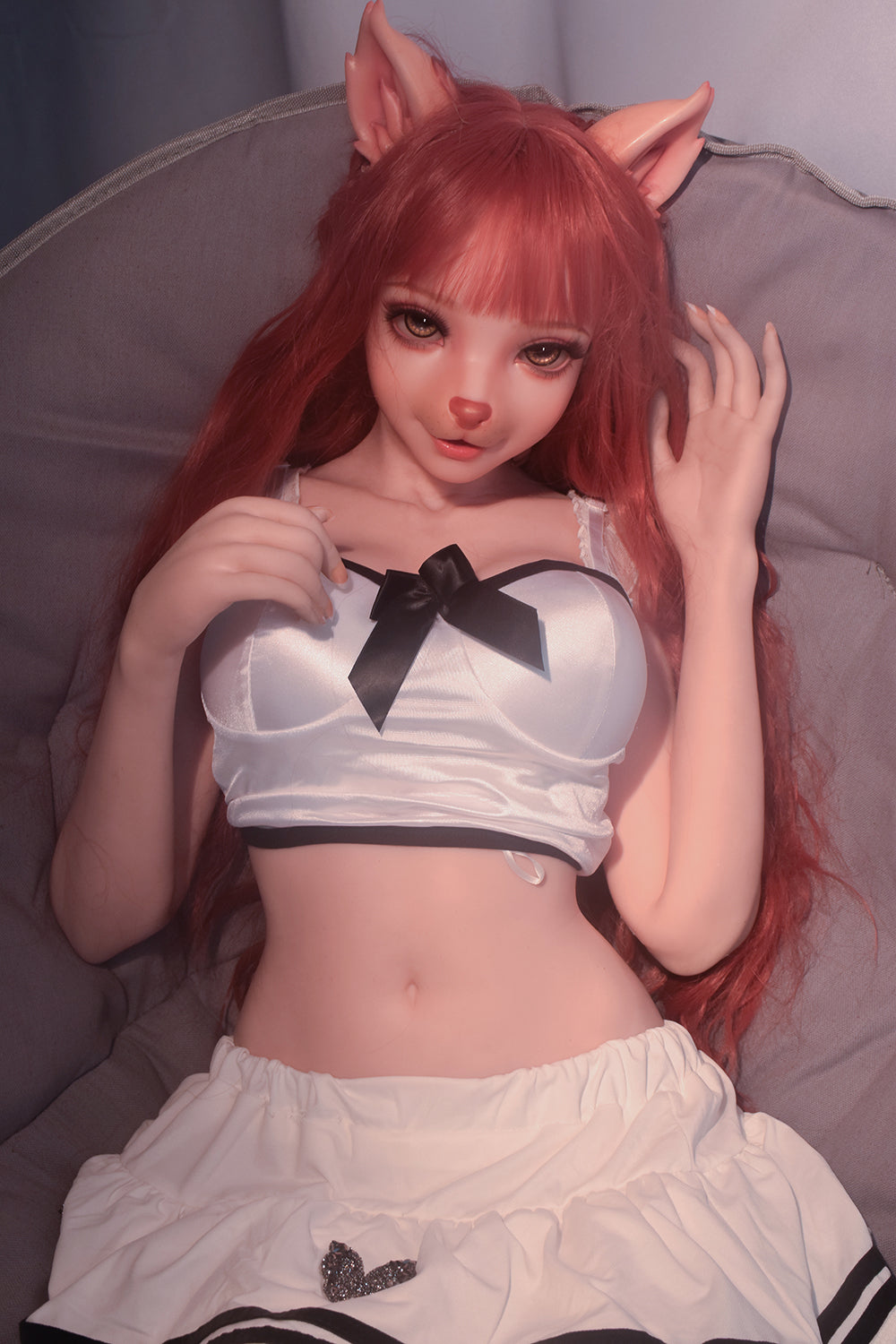 Neko 150cm Full Silicone Furry Cat Hentai Sex Doll With Small Boobs NO.1116