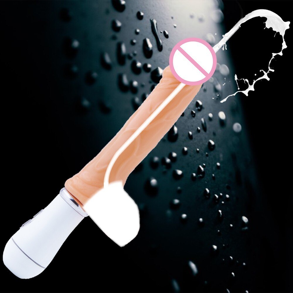 เร้าอารมณ์สเปรย์น้ำ Dildos สำหรับผู้หญิงจำลองประดิษฐ์อวัยวะเพศชายการสั่นสะเทือน Ejaculation สมจริง Dildo Sex ของเล่นหญิงสำเร็จความใคร่