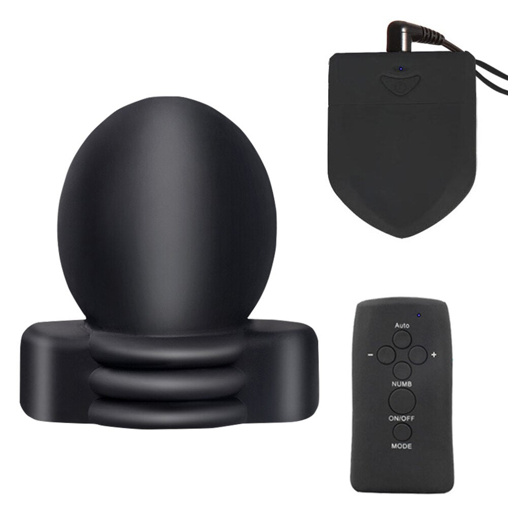 Electric Shock Glans Trainer SM Male Masturbator Scrotum Bondage Massage Chasity Cage Wireless Remote Control Sex Toys BDSM