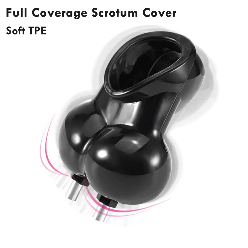 Electric Shock Glans Trainer SM Male Masturbator Scrotum Bondage Massage Chasity Cage Wireless Remote Control Sex Toys BDSM