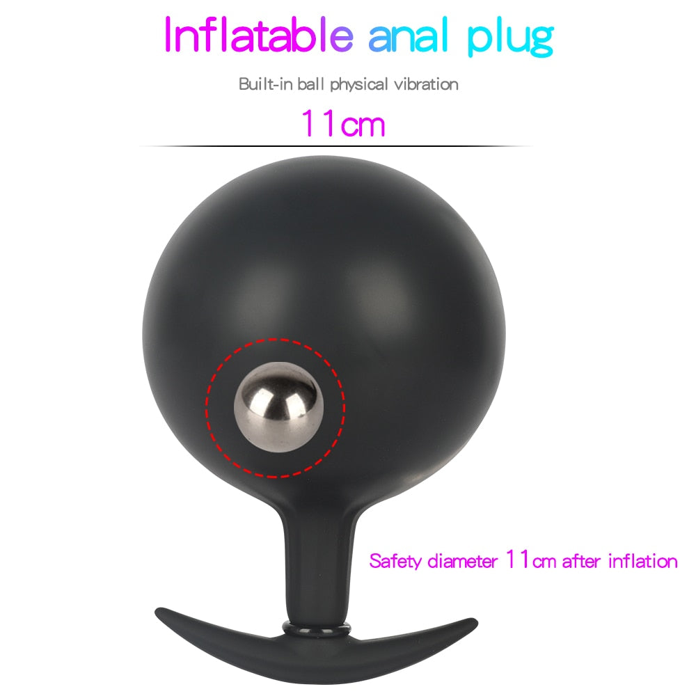Expandable Prostate Massager Butt Plug Adult Sex Toys Inflatable Silicon Huge Big Anal Plug Anal Dildo Pump Anal Dilator