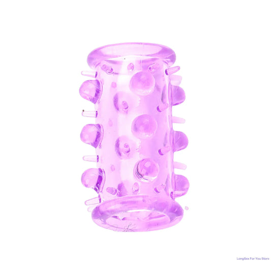 Extension Penis Sleeve Cock Rings For Men Enlarger Glans Particles Condom Lasting Delayed Sex Toys Adult Sexual Dotted Sex Goods
