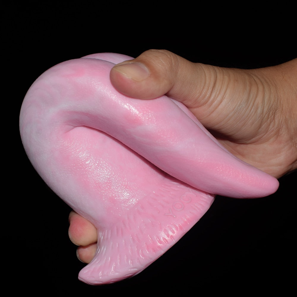 FAAK New Anal Sex Toys Dragon Tongue Tease Flirt Foreplay Clitoris Vagina Stimulate Silicone Sucker Dildo for Women Sex Shop