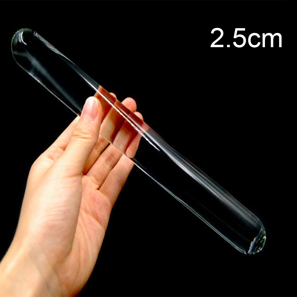 Female Masturbation Huge Faux Crystal Glass Butt Plug Dildo Rod Massage Stick Clitoral Stimulator Adult Sex Toy