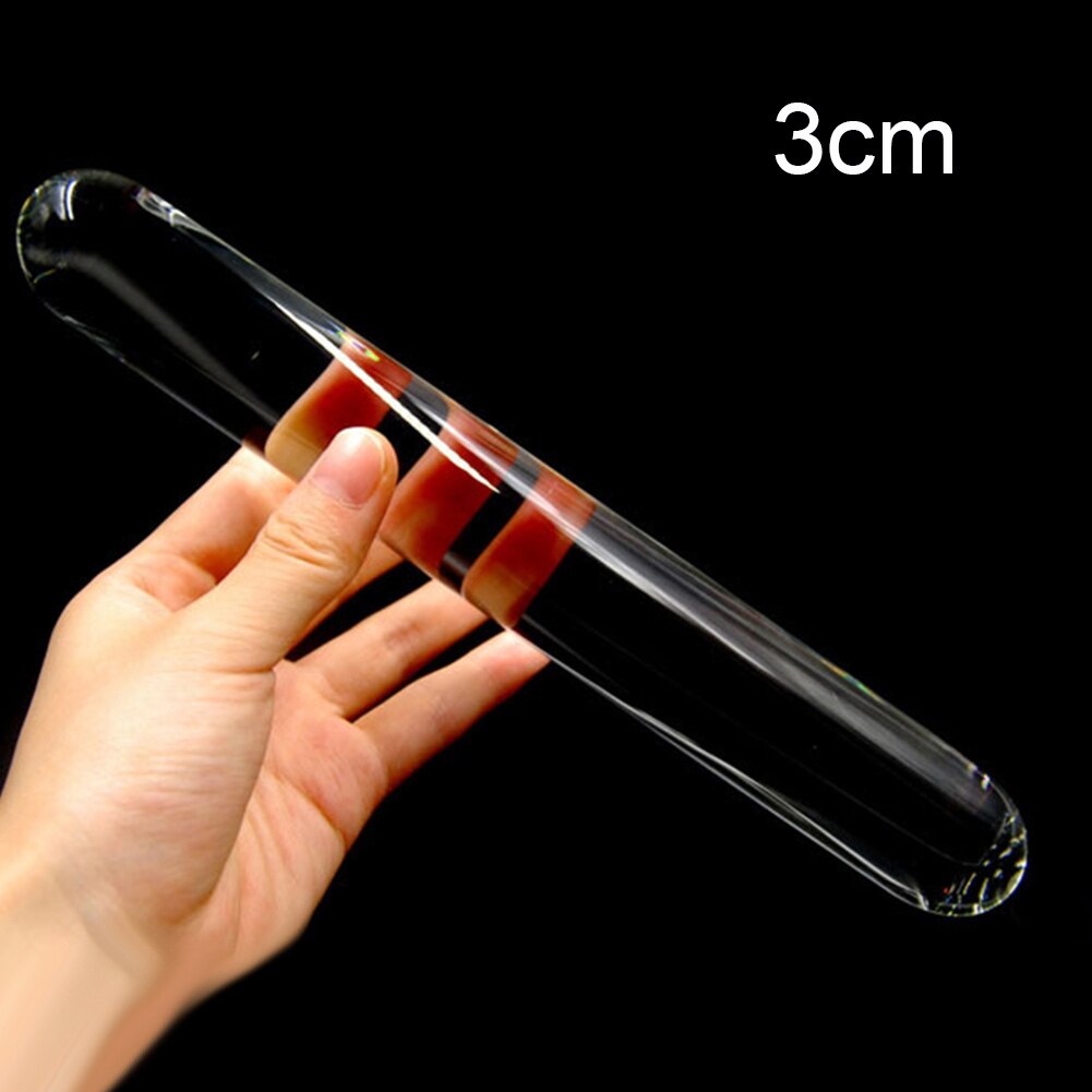 Female Masturbation Huge Faux Crystal Glass Butt Plug Dildo Rod Massage Stick Clitoral Stimulator Adult Sex Toy