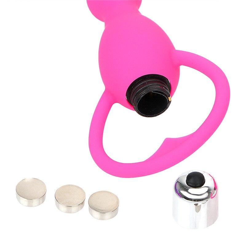 G Spot Vibrating Dildo Anal Plug Butt Prostate Massage Soft Beads Vibrator Sex Toys for Couples Silicone Adult Erotic Products