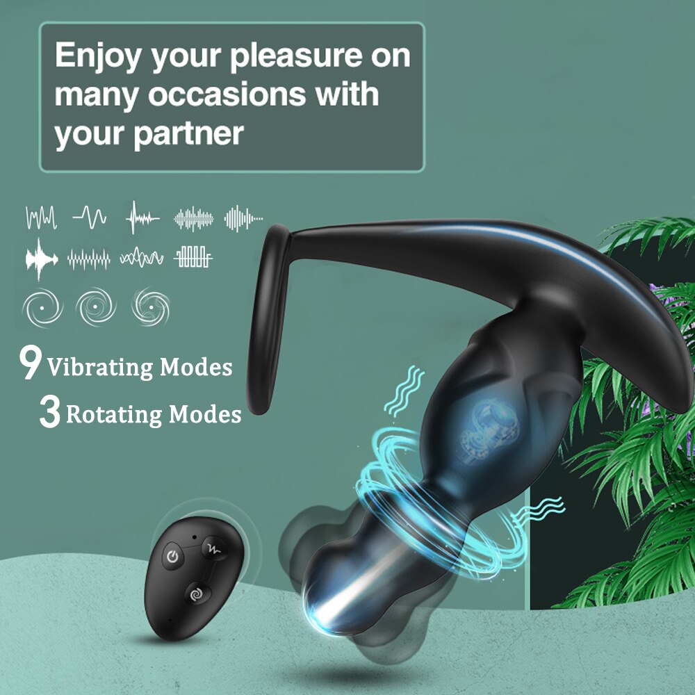Gelugee App Anal Plug Vibrator เซ็กซ์ทอยสำหรับชาย Prostate Massager 360องศากระตุ้นชาย Buttplug ด้วยแหวน Cock
