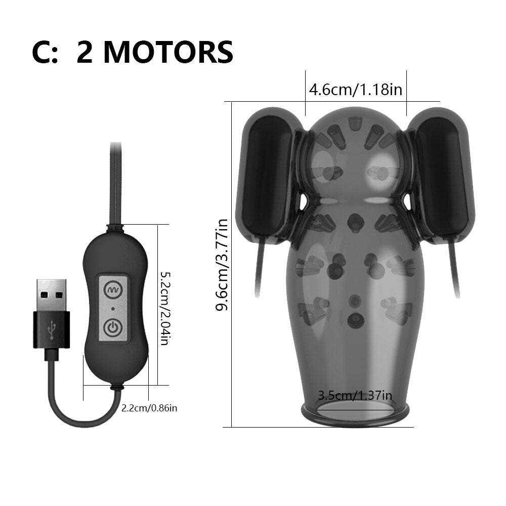 ที่มีประสิทธิภาพ Glans Vibrator ชาย Penis Trainer แขนเซ็กซ์ทอยสำหรับชายอวัยวะเพศชาย Delay Ejaculation ชาย Masturbation 20ความเร็ว