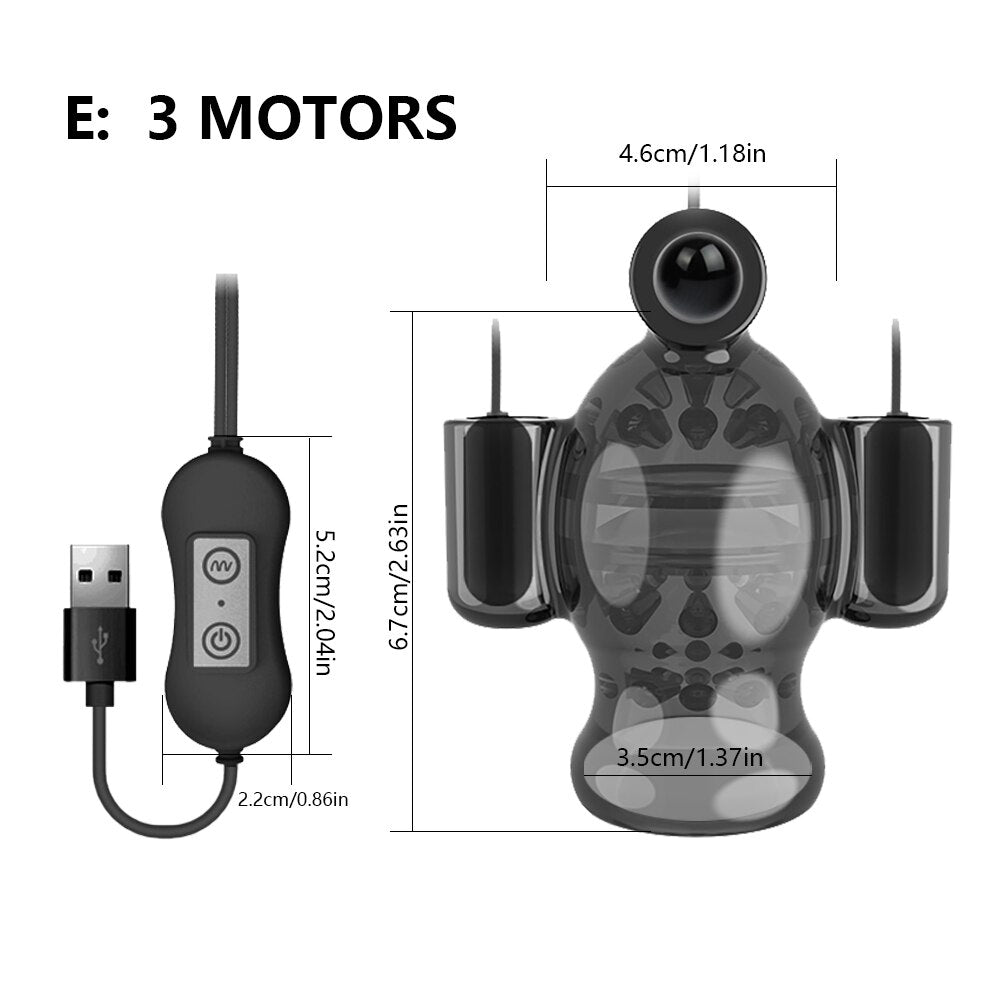 ที่มีประสิทธิภาพ Glans Vibrator ชาย Penis Trainer แขนเซ็กซ์ทอยสำหรับชายอวัยวะเพศชาย Delay Ejaculation ชาย Masturbation 20ความเร็ว