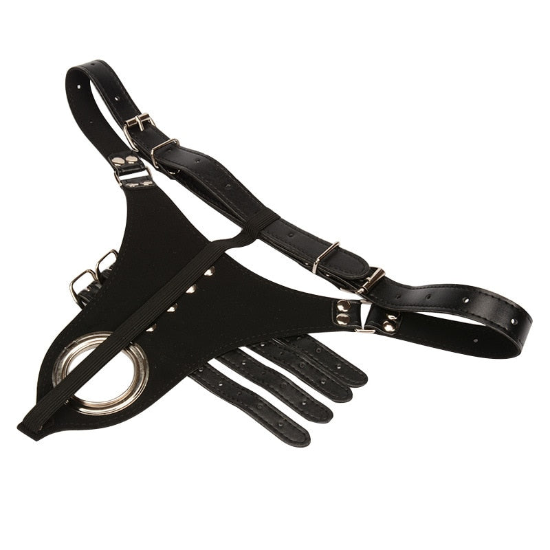 Samox Male Chastity Cage Device Penis Pants Sexy Underwear Lock Adult Erotic Leather Penis Cock Rings Sex Toys Men BDSM Products