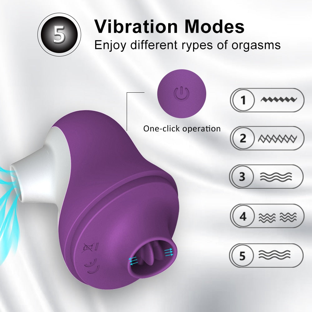 Sucking Licking Vibrator Sex Toys for Woman Adults Nipple Clit Sucker Clitoris Stimulator Tongue Oral Sex Suction Blowjob