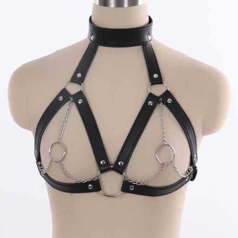 Fetish BDSM Bondage Sexy Lingerie Underwear Collar Body Harness Sex Toys Dresses for Women Couples Adults Belt Chain Slave 18+