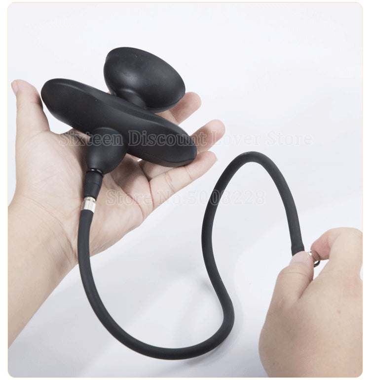 BDSM Super Huge Mouth Gag Strapless Inflatable Expansion Open Mouth Gag Restraint Bondage Adult Sex Toys for Woman Couples Slave
