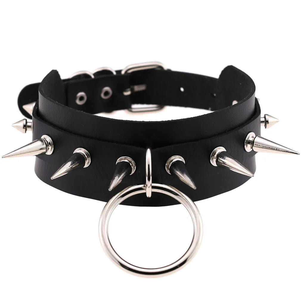 BDSM Different Style Fashion Punk Men Torques Necklace Gothic PU Leather Choker Collar Necklace Women Body Chain