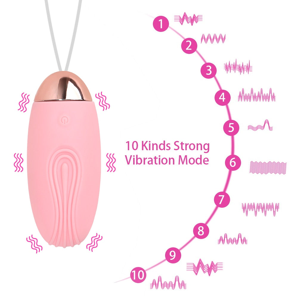 Wireless Remote Control 10 Frequency Jump Egg Vibrator USB Charging Sex Toys for Women Clitoris G-spot Stimulate Vagina Massager