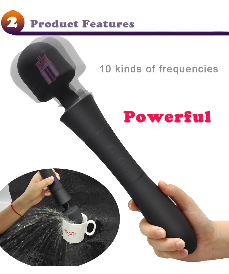 Huge Magic Wand Powerful Vibrators for Women Big AV Stick Female Clitoris G Spot Body Massager Adult Vibrator Sex Toys for Woman