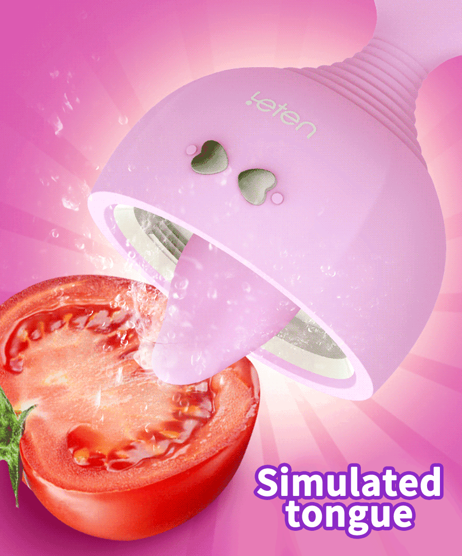 Leten Sucking Vibrator Female Tongue Lick Nipple Clit Pussy Oral Blowjob Clitoris Stimulator Sucker Vibrating Sex Toy for Couple