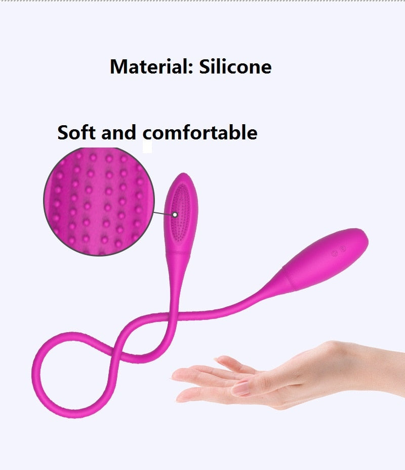 7 Speed Silicone Snaky Double Vibration USB Rechargeable G-spot Vibrator Bullet Adult Sex Products for Couple Toys