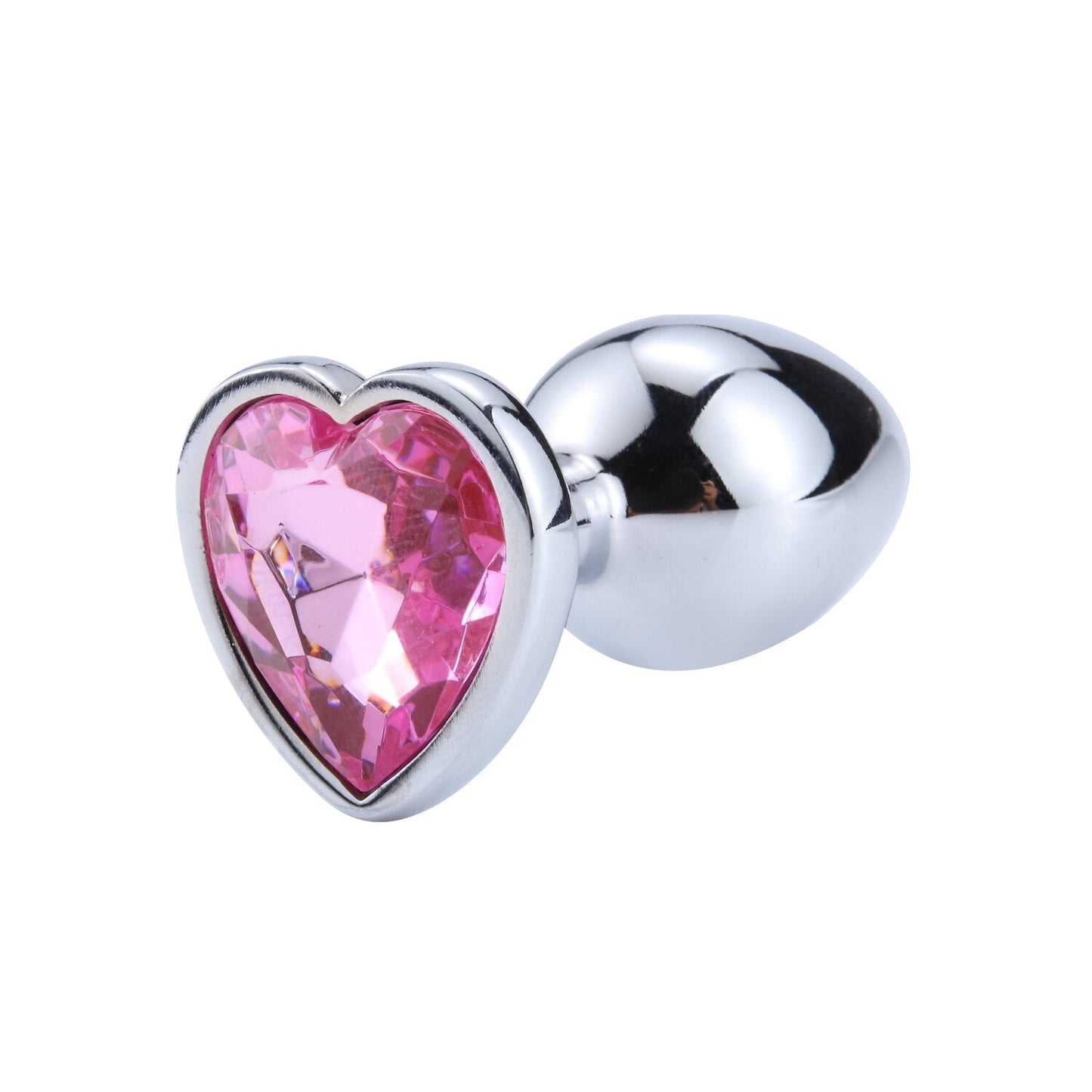 Heart Shaped Metal Anal Plug Sex Toys Stainless Smooth Steel Butt Plug Tail Crystal Jewelry Trainer for Women/Man Anal Dildo