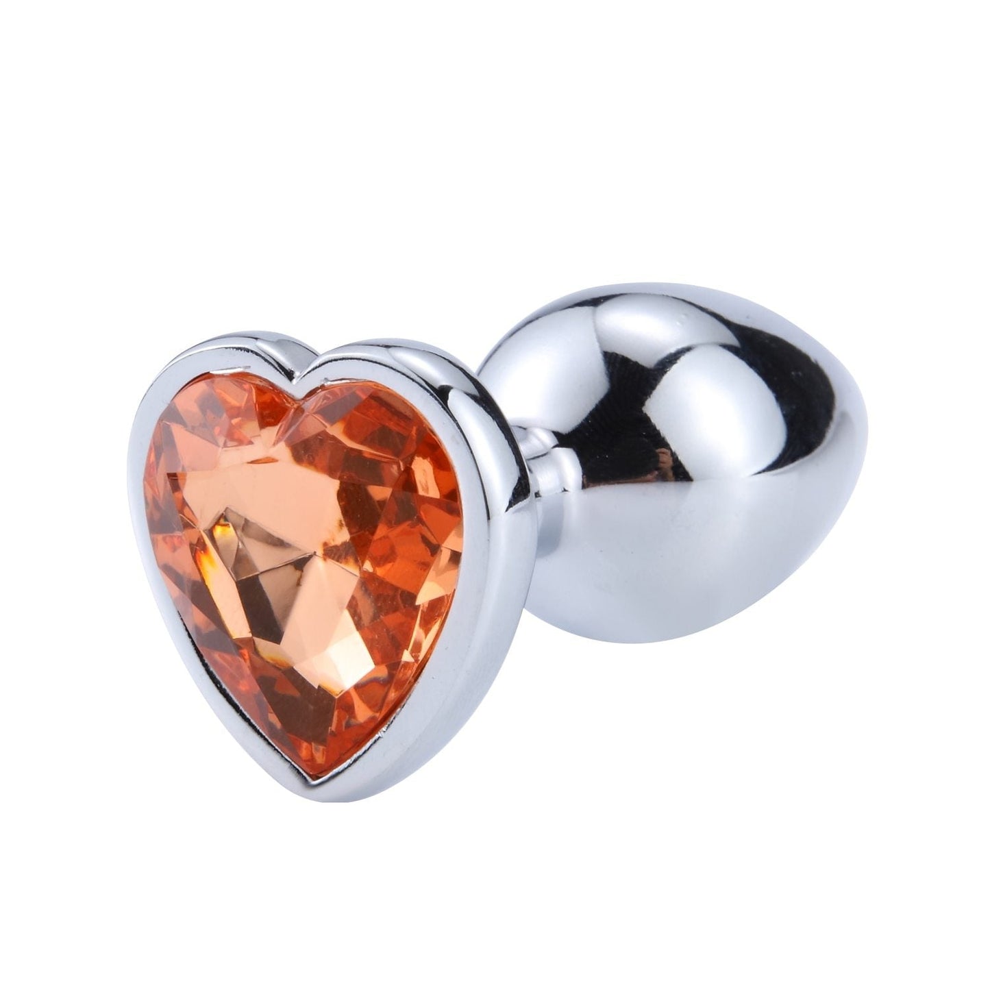 Heart Shaped Metal Anal Plug Sex Toys Stainless Smooth Steel Butt Plug Tail Crystal Jewelry Trainer for Women/Man Anal Dildo